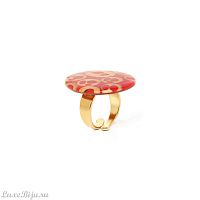 Кольцо Nature Bijoux, Piccadilly, разъемное, с пальмовым орехом в смоле, NB23.2-19-25015 красный